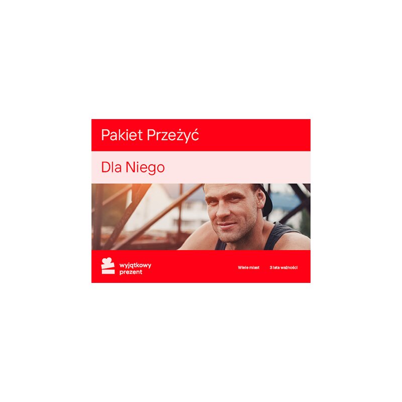 Karta podarunkowa WYJĄTKOWY PREZENT Pakiet Przeżyć - Dla Niego