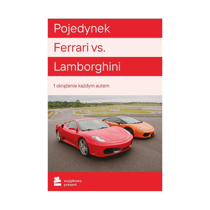 Karta podarunkowa WYJĄTKOWY PREZENT Pojedynek Ferrari vs Lamborghini
