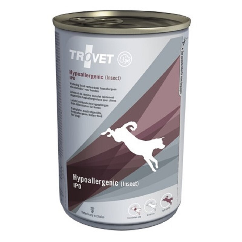 TROVET Hypoallergenic IPD z owadami - mokra karma dla psa - 400 g