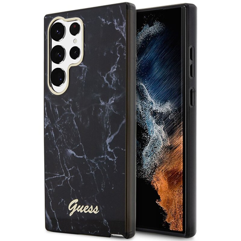 Etui GUESS Marble Collection do Samsung Galaxy S23 Ultra Czarny