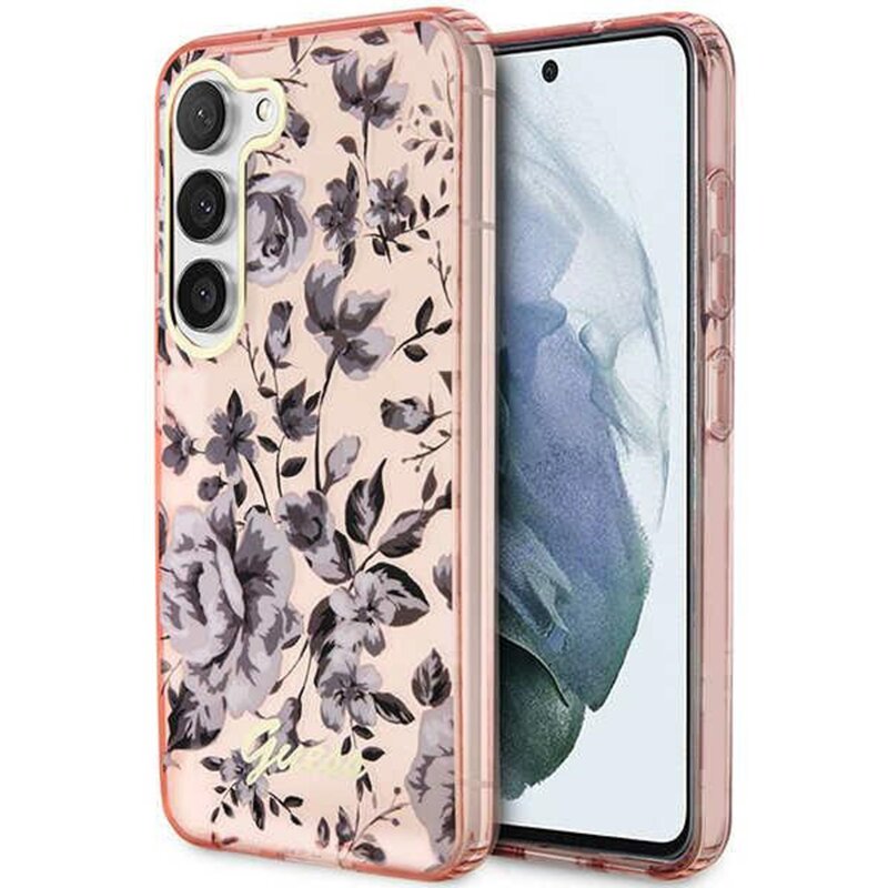 Etui GUESS Flower Collection do Samsung Galaxy S23+ Różowy