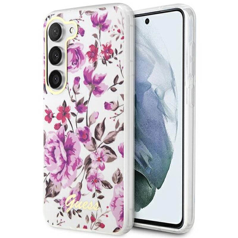 Etui GUESS Flower Collection do Samsung Galaxy S23+ Biały