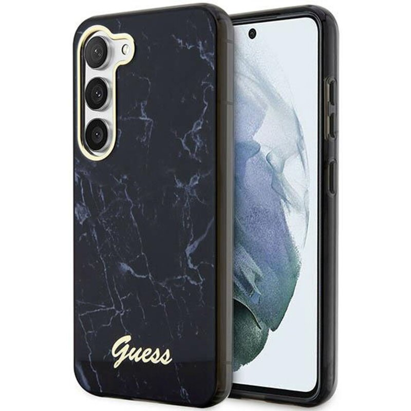 Etui GUESS Marble Collection do Samsung Galaxy S23 Czarny
