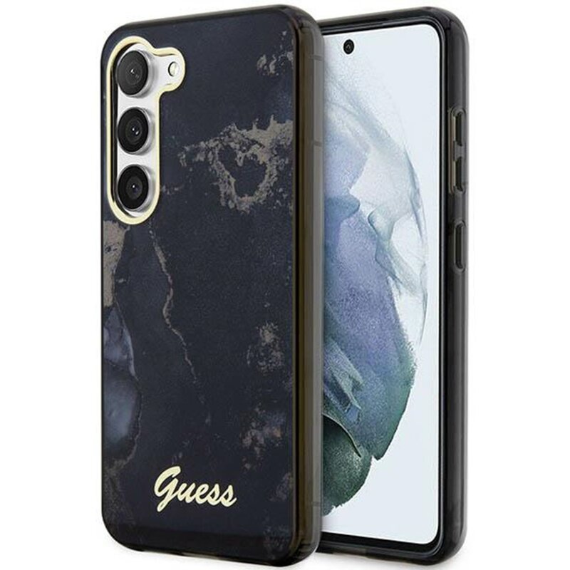 Etui GUESS Golden Marble Collection do Samsung Galaxy S23 Czarny