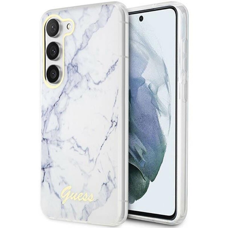 Etui GUESS Marble Collection do Samsung Galaxy S23+ Biały