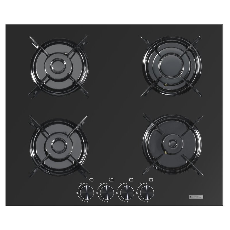 Płyta gazowa SMITH&BROWN SHO-G461-BP6 Czarne szkło