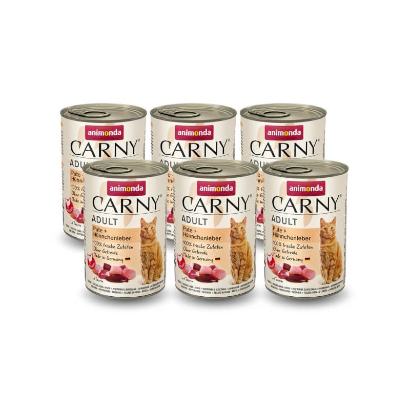 Karma dla kota ANIMONDA Carny Indyk z wątróbką 6 x 400 g