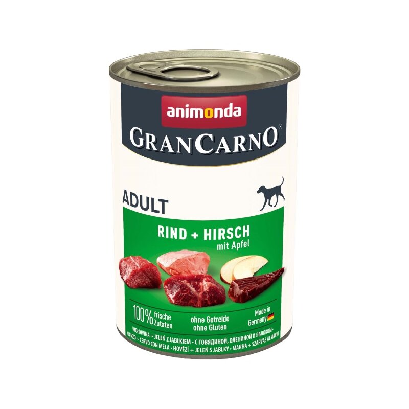 Karma dla psa ANIMONDA GranCarno Wołowina z jeleniem i jabłkiem 6 x 400 g