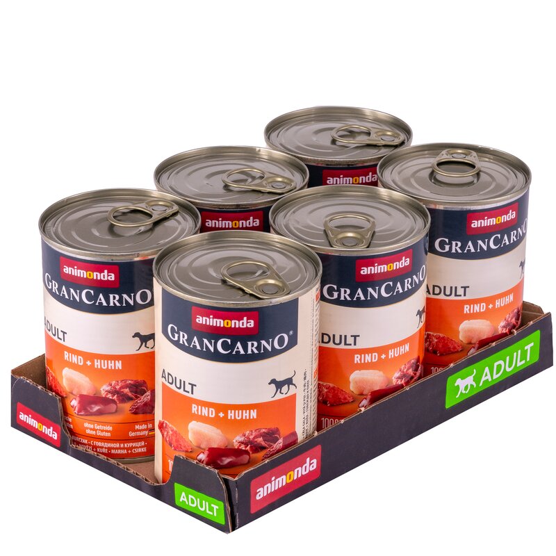Karma dla psa ANIMONDA GranCarno Wołowina z kurczakiem 6 x 400 g