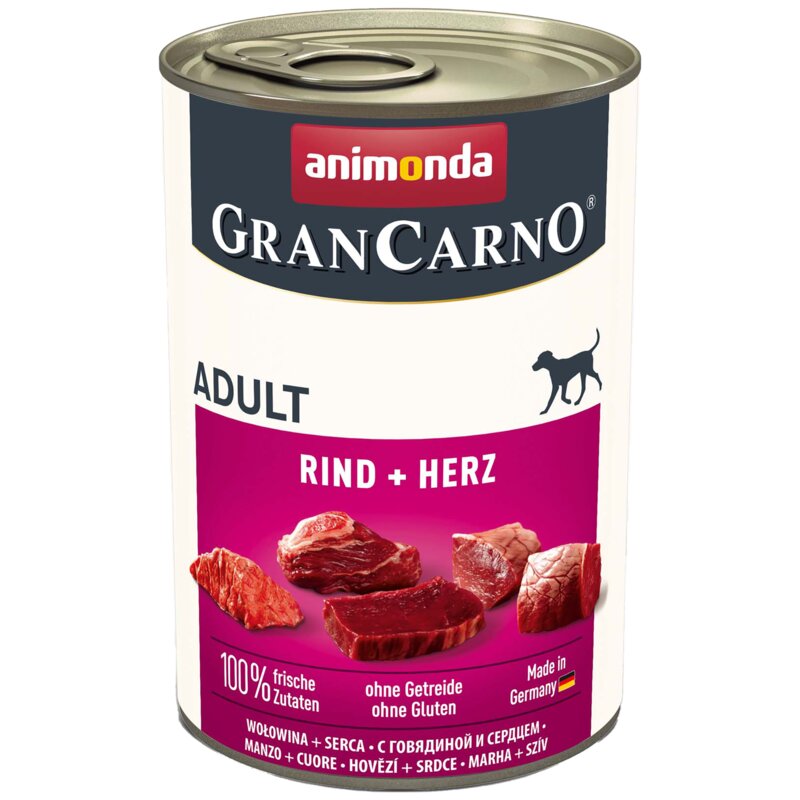 Karma dla psa ANIMONDA GranCarno Wołowina i serca 6 x 400 g