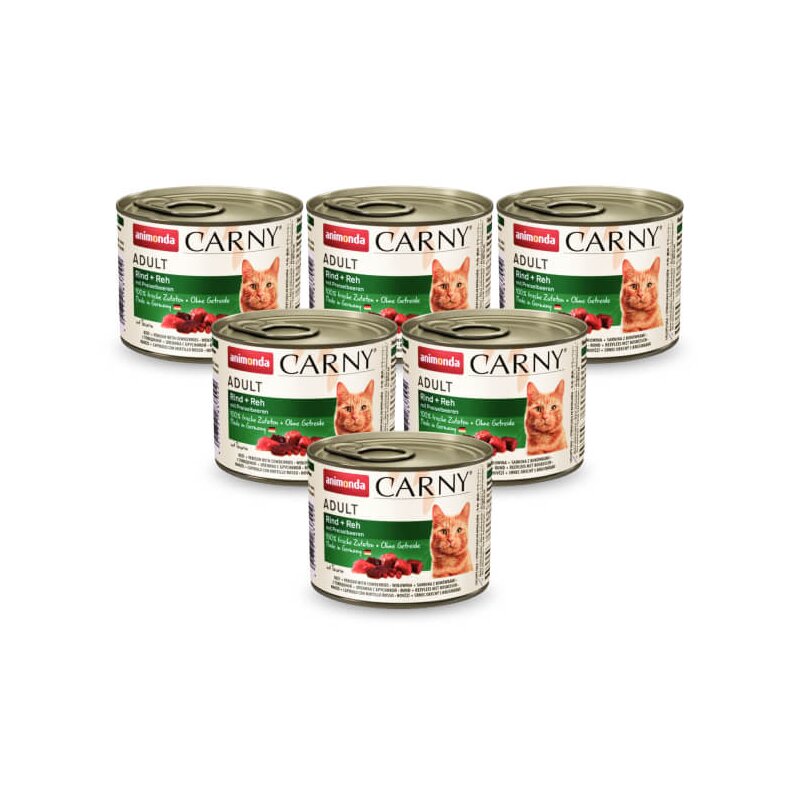 Karma dla kota ANIMONDA Wołowina z sarniną i borówkami 6 x 200 g