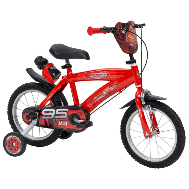 Rower dziecięcy HUFFY Disney Auta 14 cali dla chłopca Czerwony