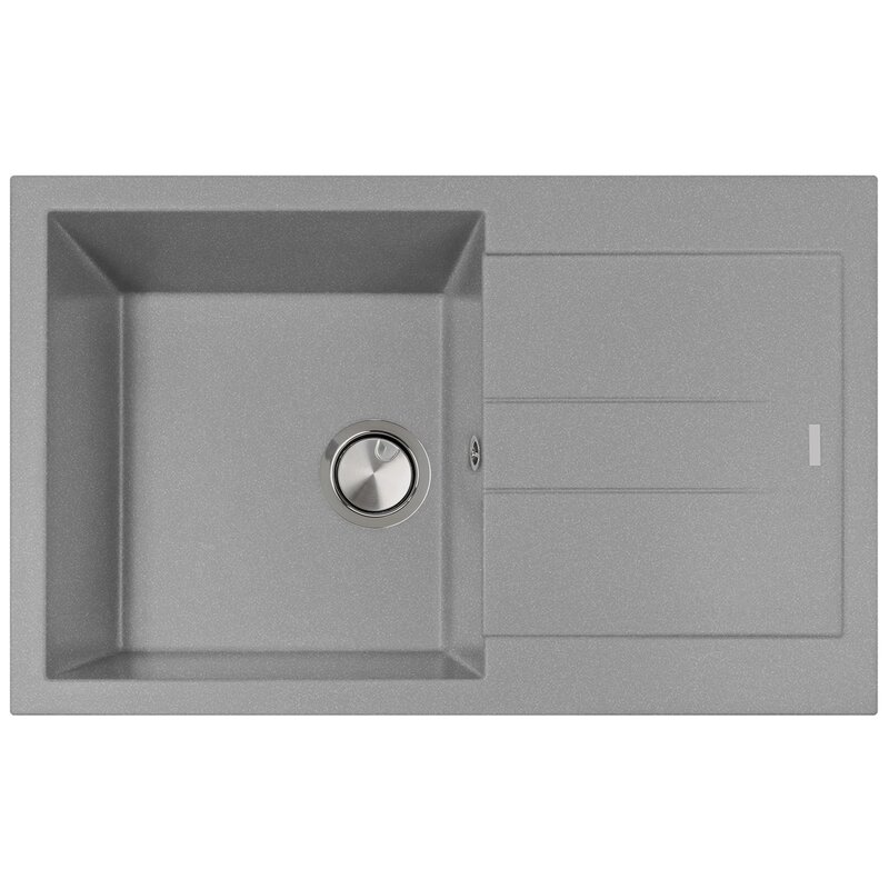 Zlewozmywak jednokomorowy z ociekaczem PLADOS Elegance 78.10 Titanium 50x78