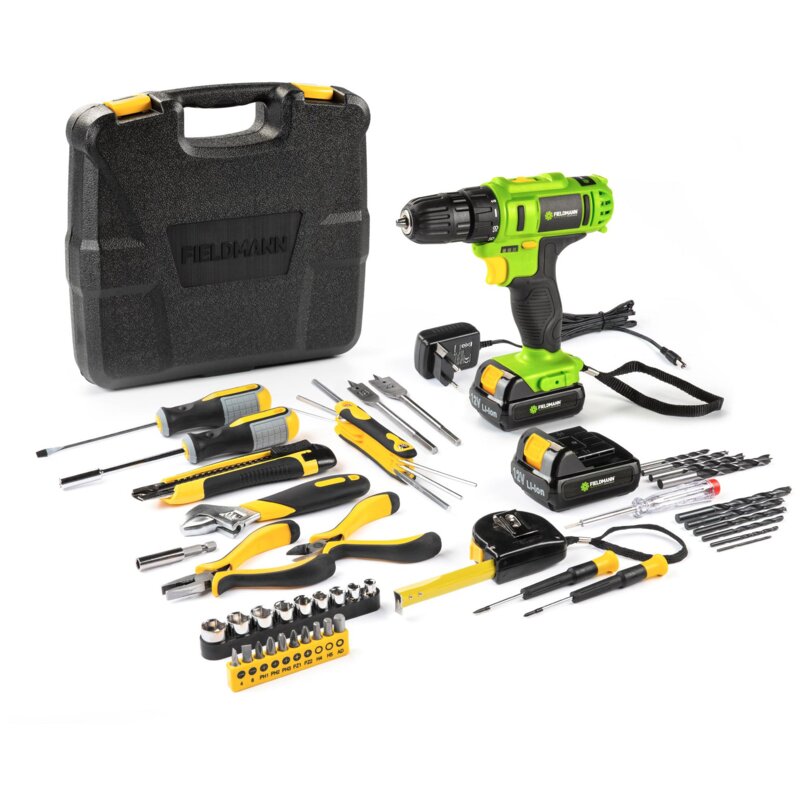Wiertarko-wkrętarka FIELDMANN FDV 10205-51AR + zestaw 51 narzędzi