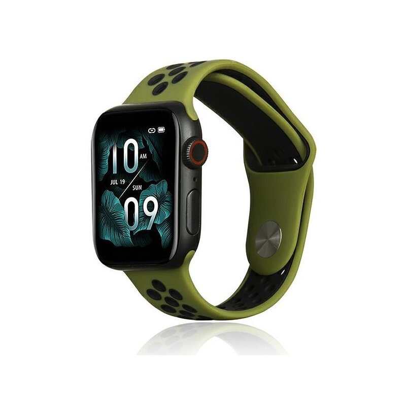 Pasek BELINE Sport Silicone do Apple Watch do koperty 42/44/45/49mm Zielono-czarny
