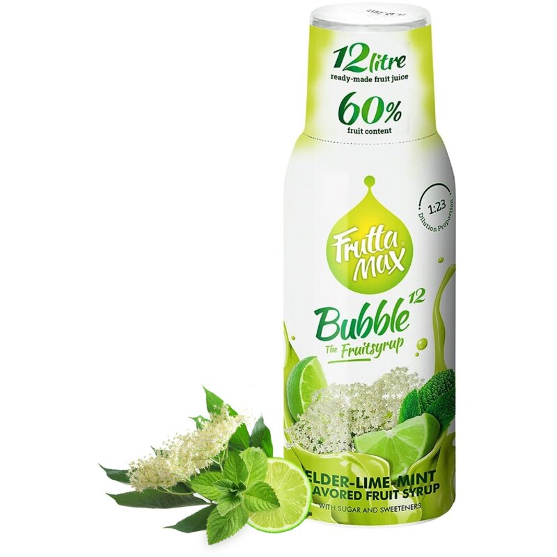 Syrop do saturatorów FRUTTAMAX Limonka z miętą i bzem 500 ml