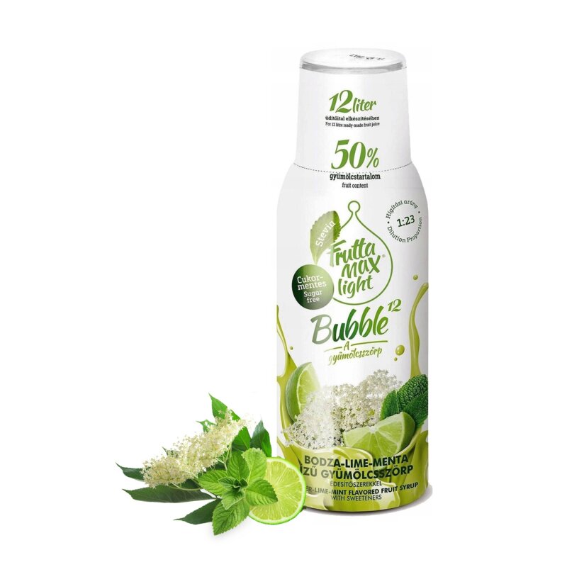 Syrop do saturatorów FRUTTAMAX Light Limonka Mięta 500 ml bez cukru