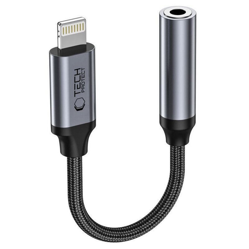 Adapter Lightning - Jack 3.5 mm TECH-PROTECT UltraBoost Czarny