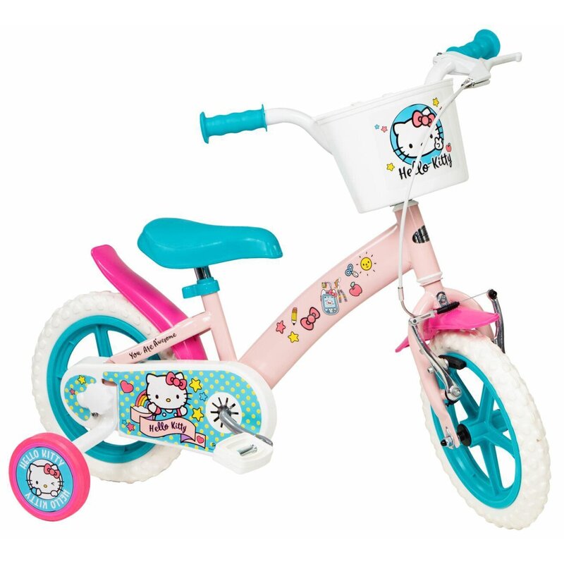 Rower dziecięcy TOIMSA Hello Kitty 12 cali Pudrowy róż Wzrost: 85-100 cm Wiek: 3-5 lat