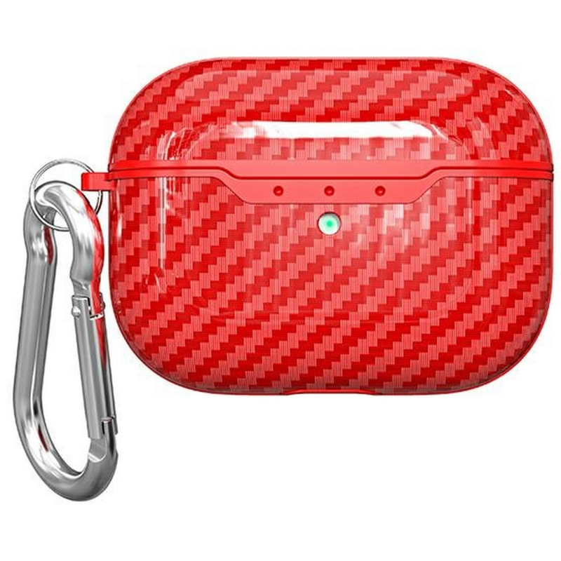 Etui na słuchawki BELINE Carbon do Apple AirPods Pro 2 Czerwony