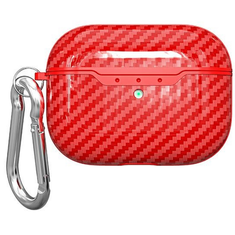 Etui na słuchawki BELINE Carbon do Apple AirPods Pro Czerwony