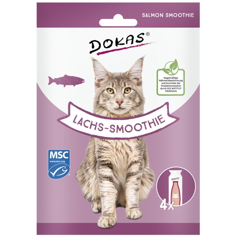 Przysmak dla kota DOKAS Smoothie z łososia 4 x 30 g