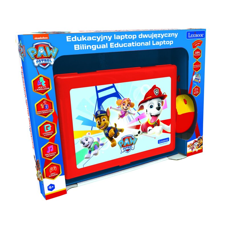 Zabawka laptop edukacyjny LEXIBOOK Psi patrol 124 aktywności JC598PAI17