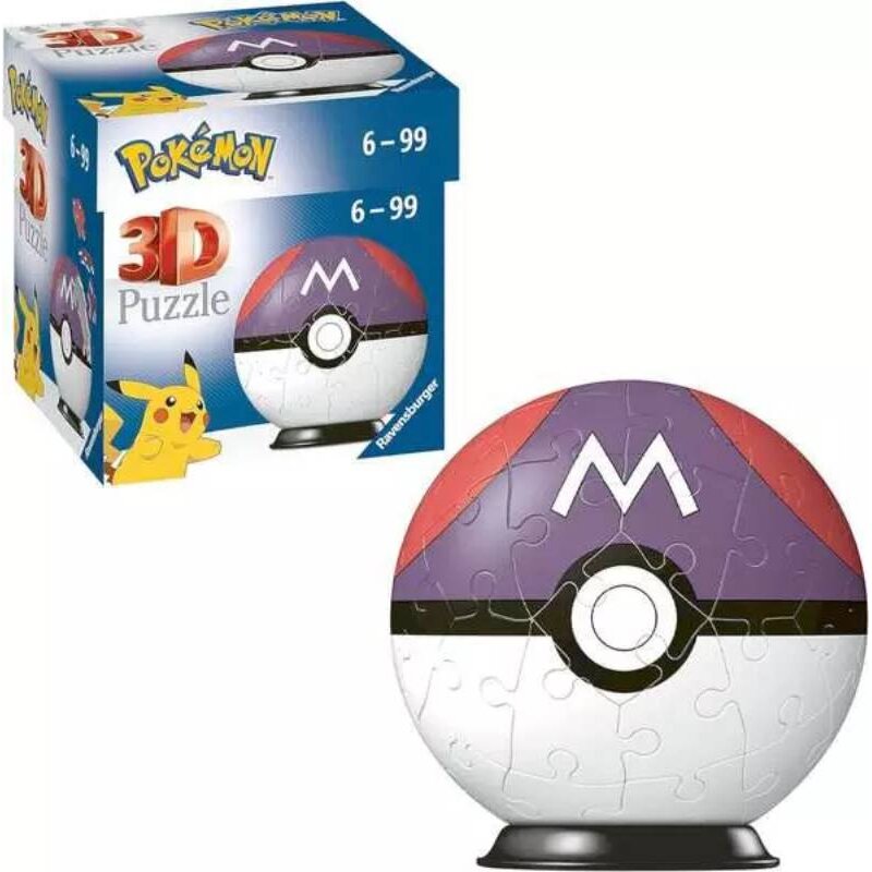 Puzzle 3D RAVENSBURGER Pokemon Master Ball 11564 (54 elementy)