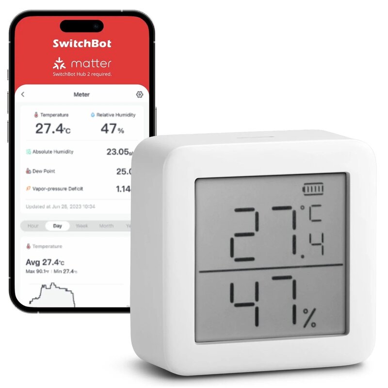 Termometr SWITCHBOT Meter Biały