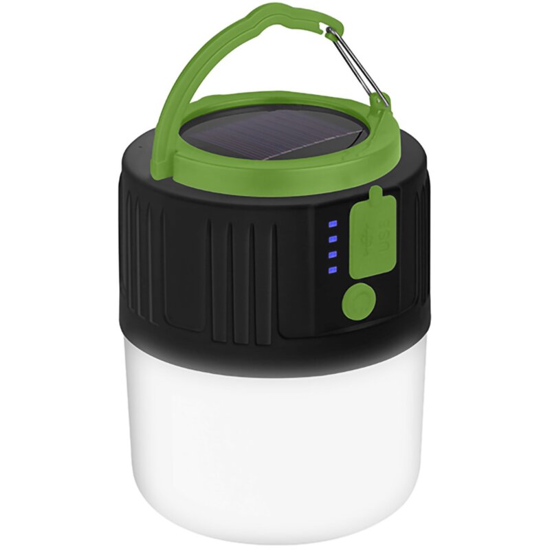 Solarna lampa kempingowa TRACER Power Czarno-zielony