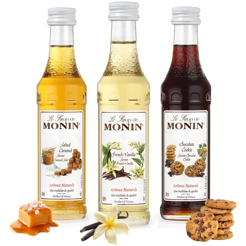Zestaw syropów do kawy MONIN Mini Set 3 x 50 ml