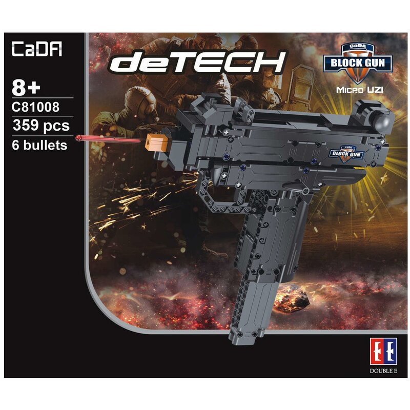 Klocki plastikowe CADA Block Gun Pistolet maszynowy Micro Uzi C81008W