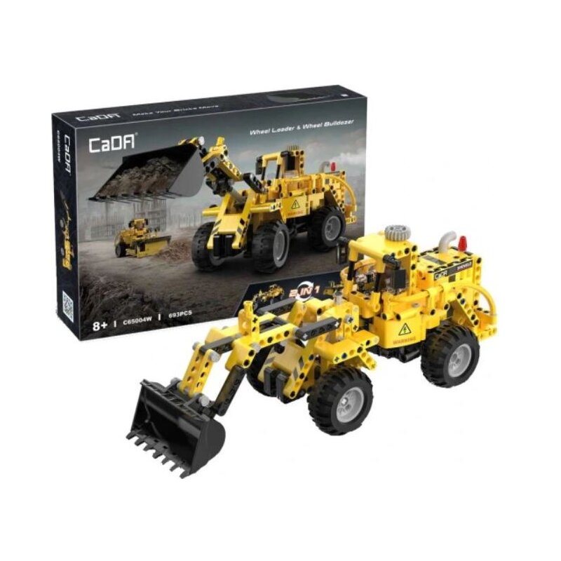 Klocki plastikowe CADA Ładowarka i buldożer 2w1 C65004W