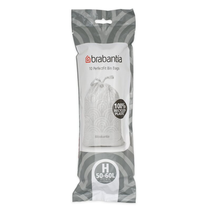 Worki na śmieci BRABANTIA 50-60L (10 sztuk) Szary