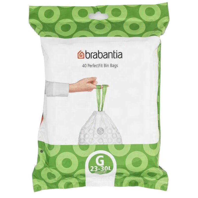 Worki na śmieci BRABANTIA PerfectFit Fin Bags 23-30L (40 sztuk) Zielony