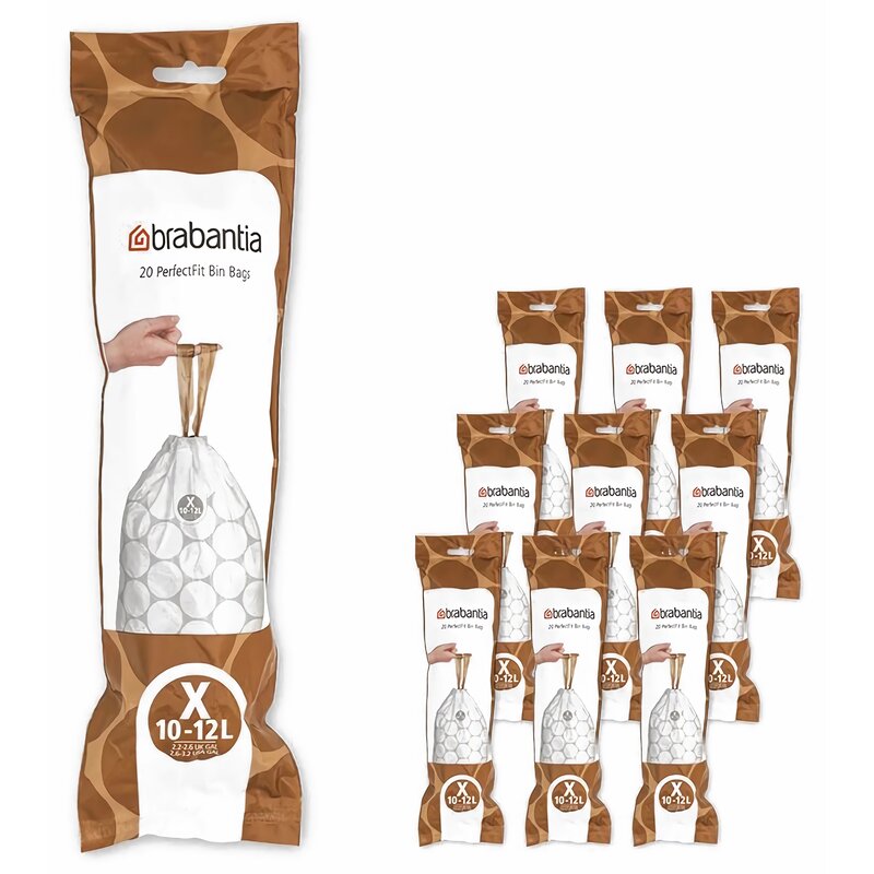 Worki na śmieci BRABANTIA PerfectFit 138089 10-12L (200 sztuk)