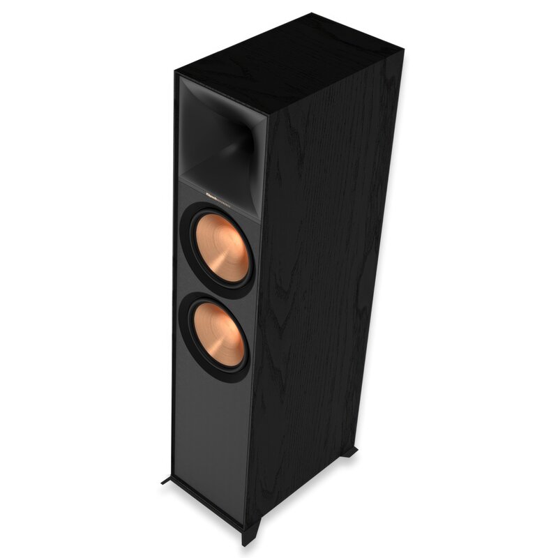 Podłogowa kolumna głośnikowa KLIPSCH R-800F Czarna (1 szt.), Obudowa MDF, Typ Bass Reflex, Miedziane membrany wooferów