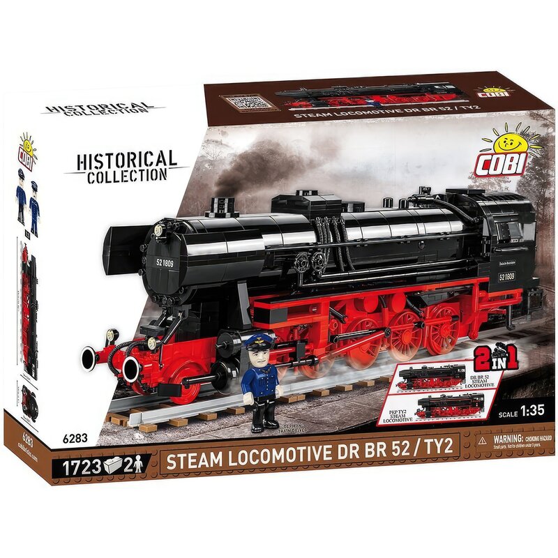 Klocki plastikowe COBI Historical Collection Trains Steam Locomotive DR BR 52/TY2 COBI-6283