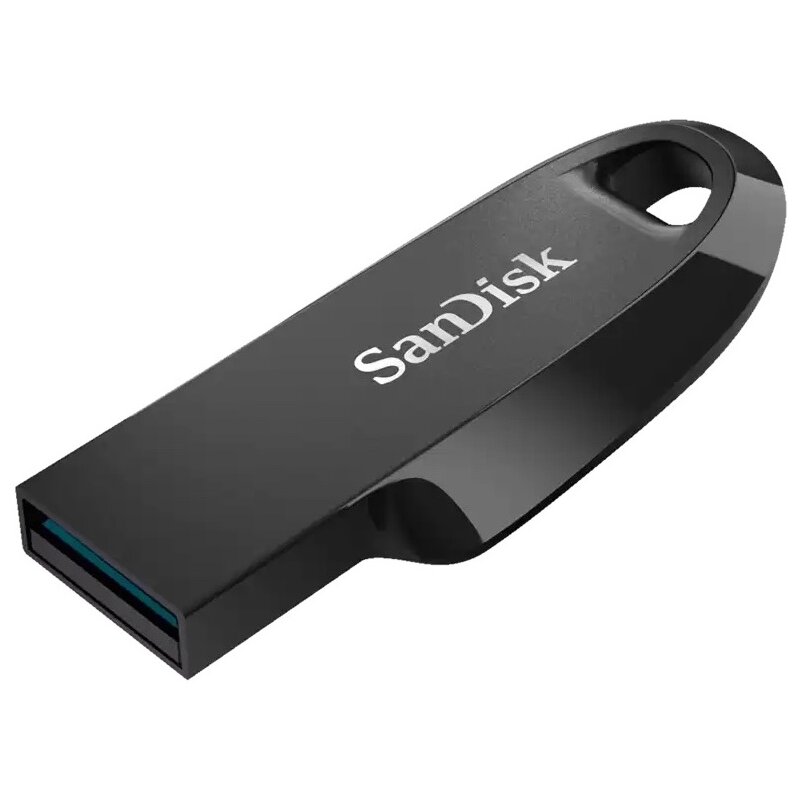Pendrive SANDISK Ultra Curve 64GB, USB 3.2 Gen. 1 (USB 3.0), Odczyt 100 Mb/s Czarny