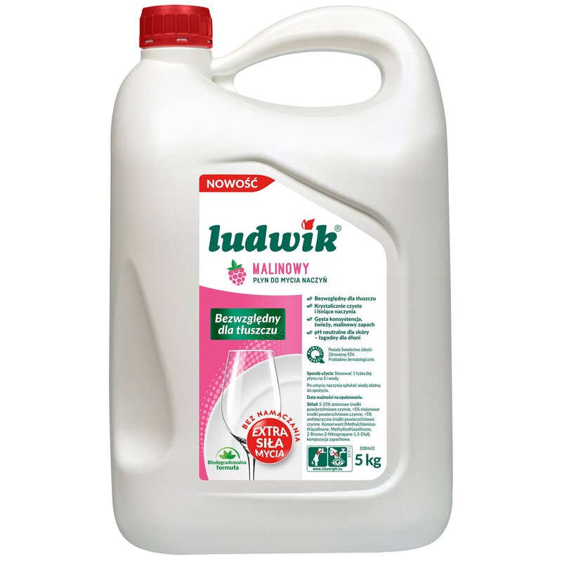 Płyn do mycia naczyń LUDWIK Malinowy 5000 g