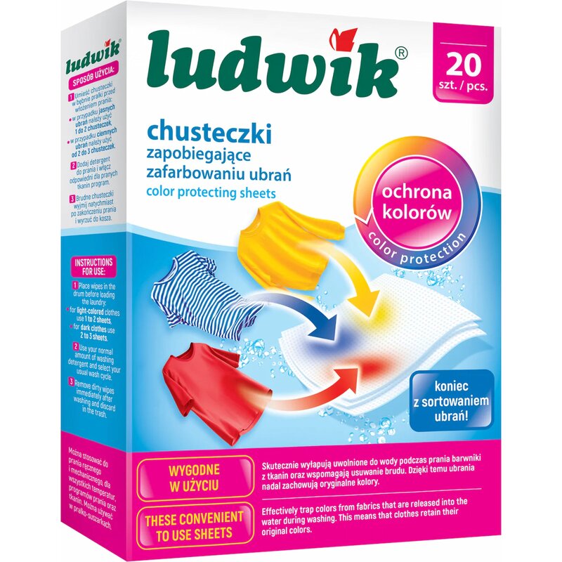 Chusteczki do prania LUDWIK Color (20 sztuk)