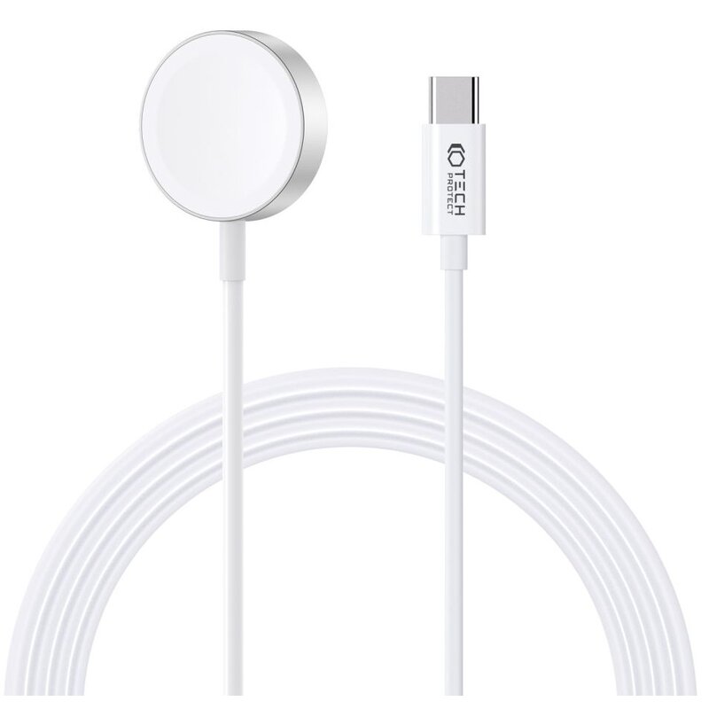 Ładowarka do smartwatcha TECH-PROTECT UltraBoost USB Typ-C do Apple Watch Biały