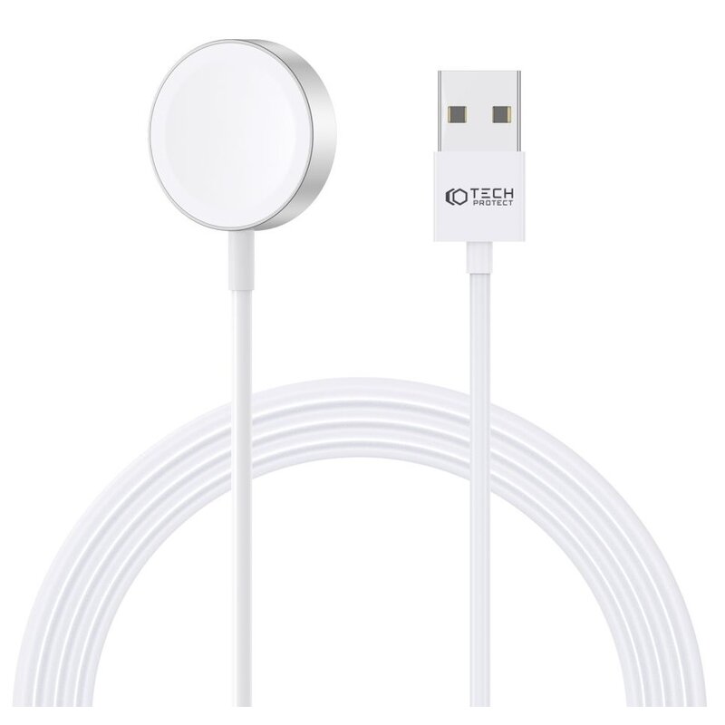 Ładowarka do smartwatcha TECH-PROTECT UltraBoost USB do Apple Watch Biały