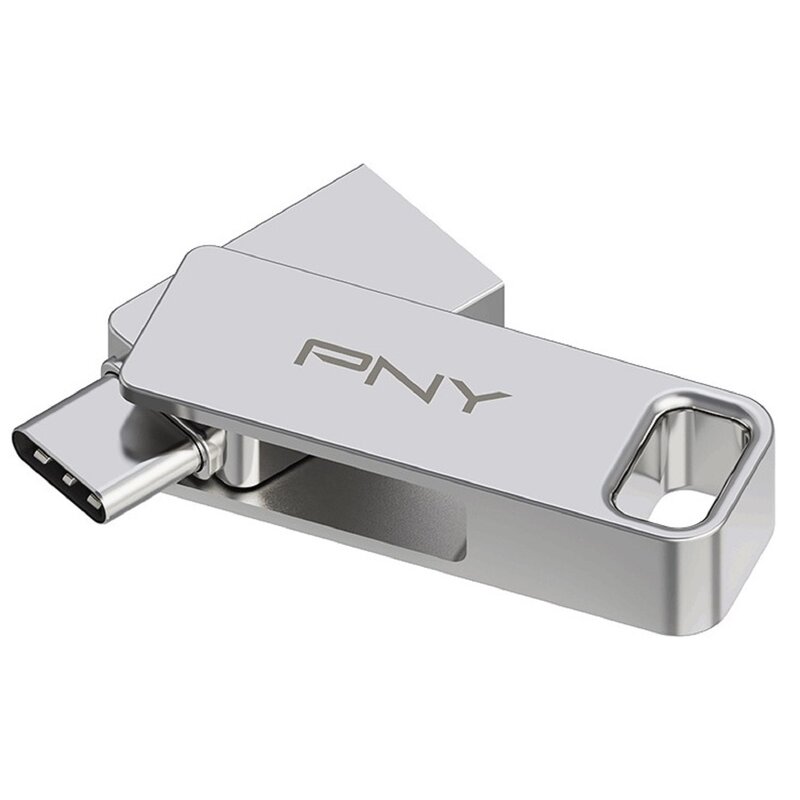 PNY Duo Link 64GB USB 3.2 Typ C / USB 3.2 Srebrny