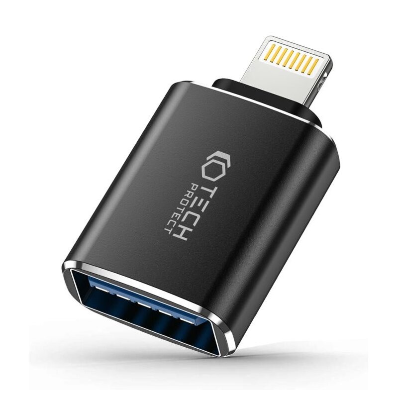 Adapter USB - Lightning TECH-PROTECT UltraBoost OTG Czarny