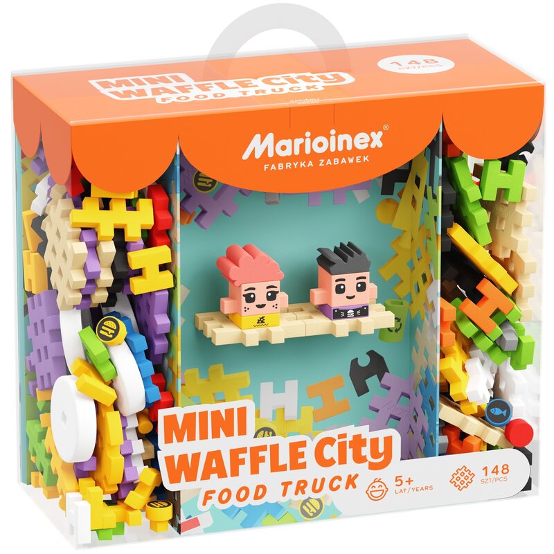 Klocki konstrukcyjne Marioinex Mini Waffle - City: Food Truck, 148 elementów