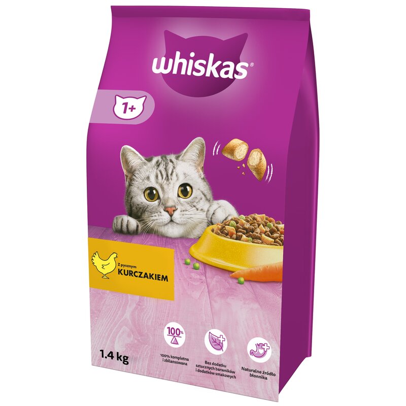 Karma dla kota WHISKAS Kurczak 1.4 kg