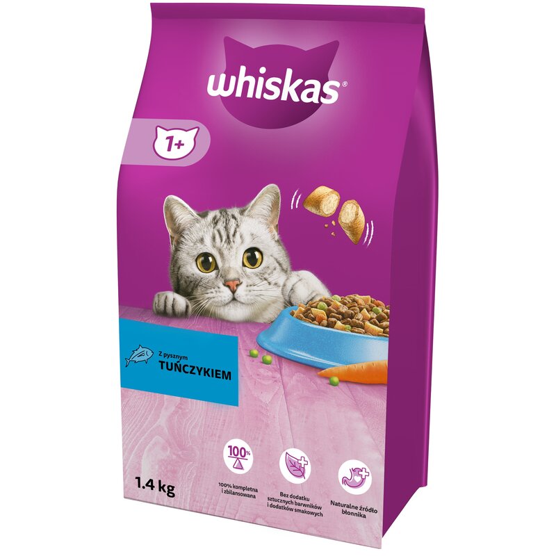 Karma dla kota WHISKAS Tuńczyk z warzywami 1.4 kg