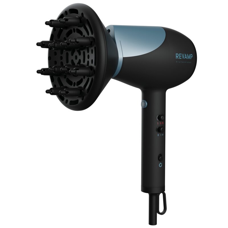 Suszarka REVAMP Progloss Hydro Shield X Shine DR-6000 Czarno-niebieski 1800W