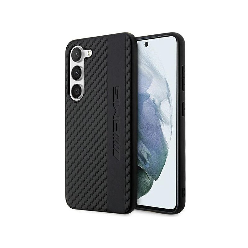 Etui AMG Carbon Stripe&Embossed do Samsung Galaxy S23 S911 Czarny